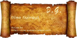 Dima Gyöngyi névjegykártya