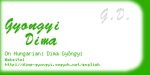 gyongyi dima business card